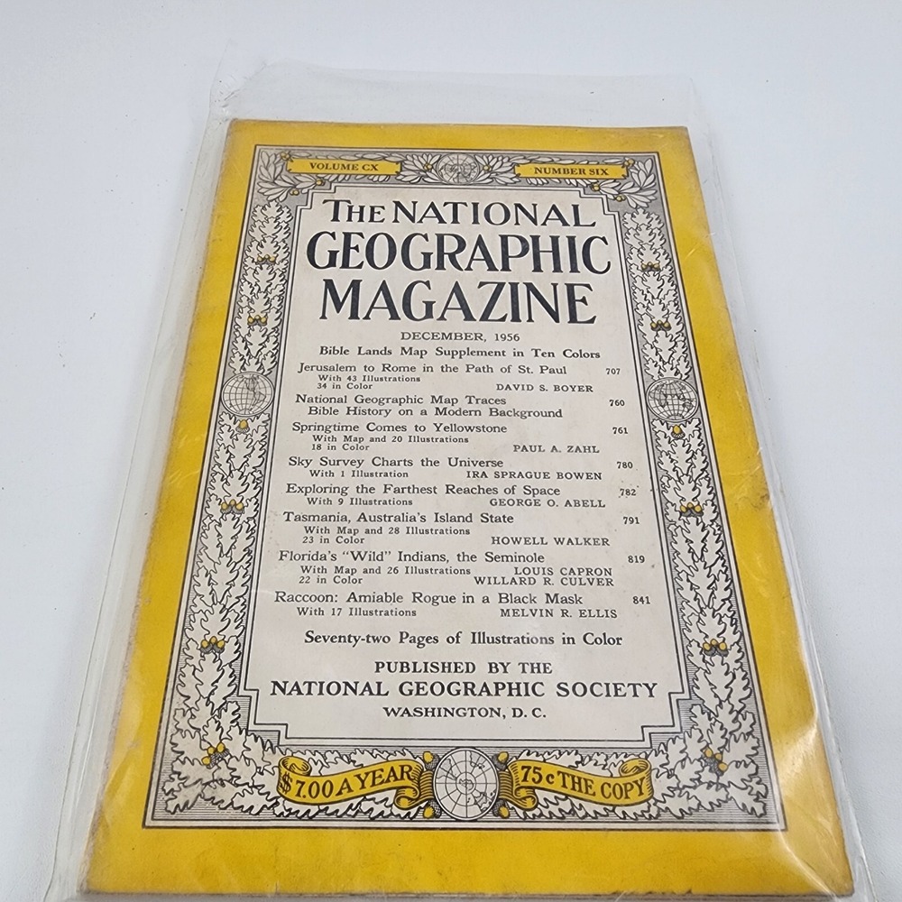 National Geographic Magazine December 1956 No Insert
